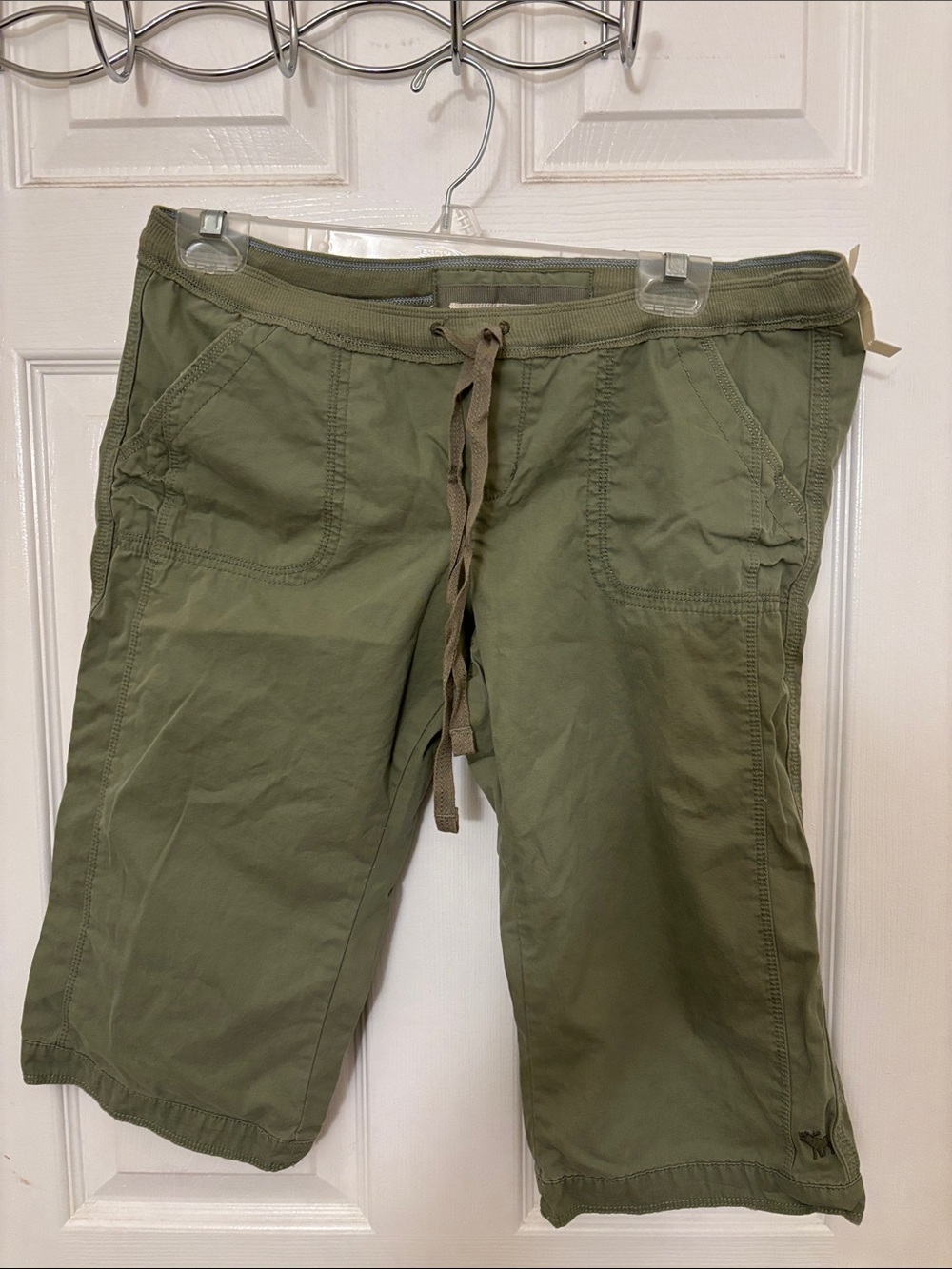 Abercrombie & Fitch Olive Green Athletic Drawstring Shorts nwt size 8